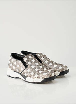 Slip-on batai apvalus mygtukas plokščias kulnas iki 3 cm pilka PINKO moteris
