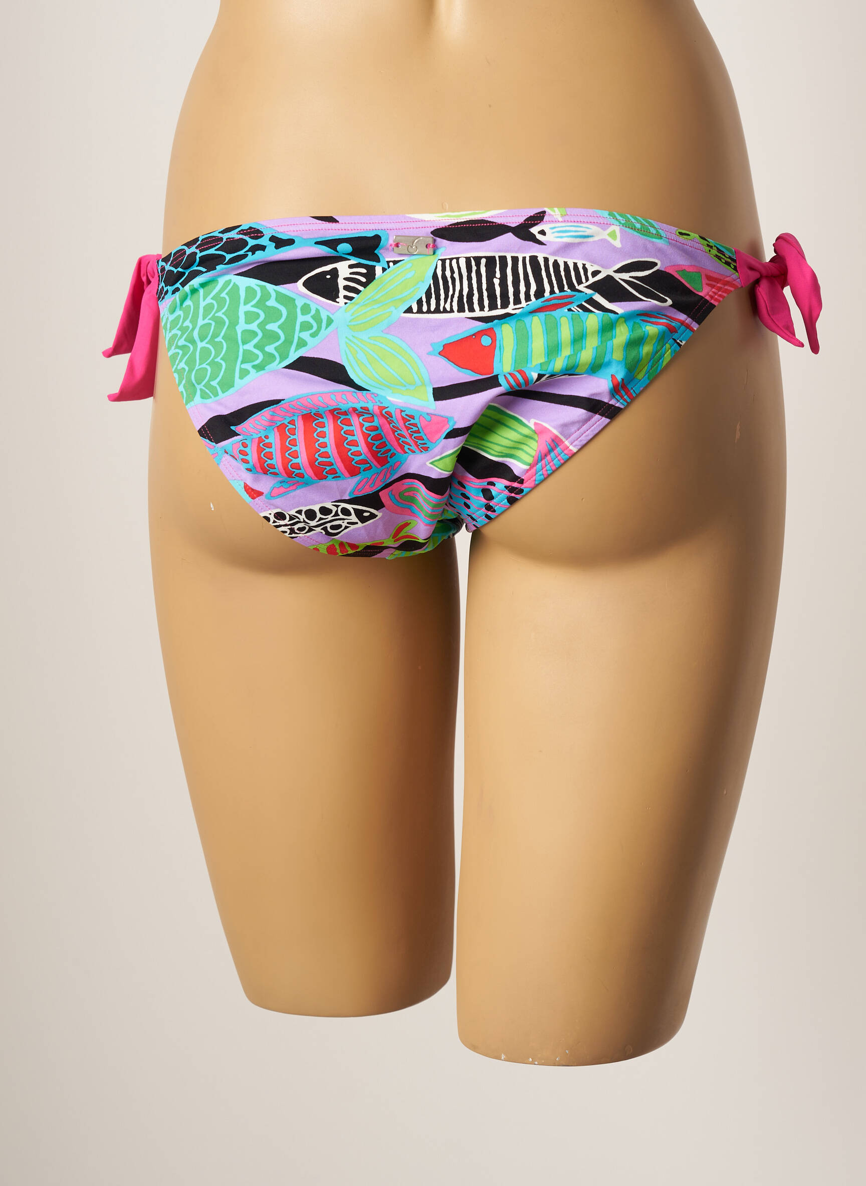 Maudymosi kelnaitės fantazijos raštas bikini violetinis CHERRY BEACH moteris