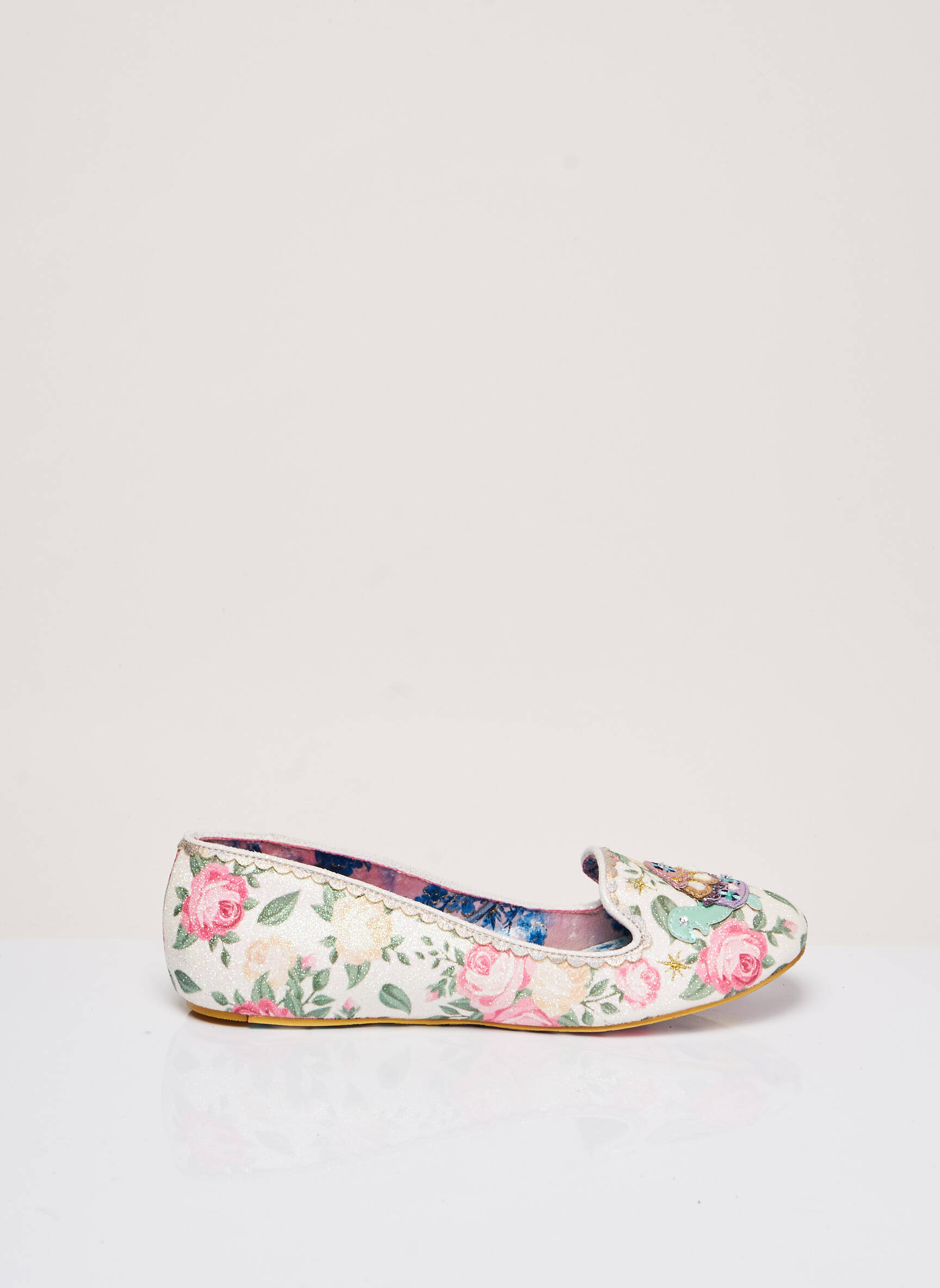 Balerinos amortizuojančios pado tipas plokščias kulnas iki 3 cm bežinis IRREGULAR CHOICE moteris