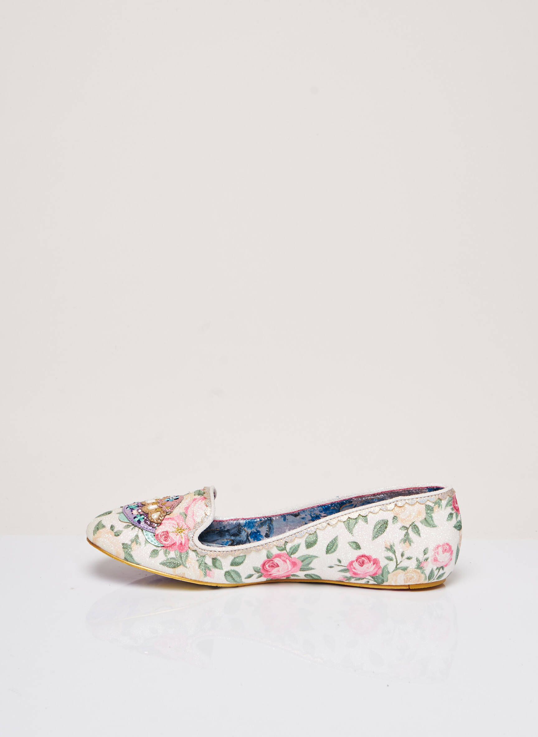 Balerinos amortizuojančios pado tipas plokščias kulnas iki 3 cm bežinis IRREGULAR CHOICE moteris