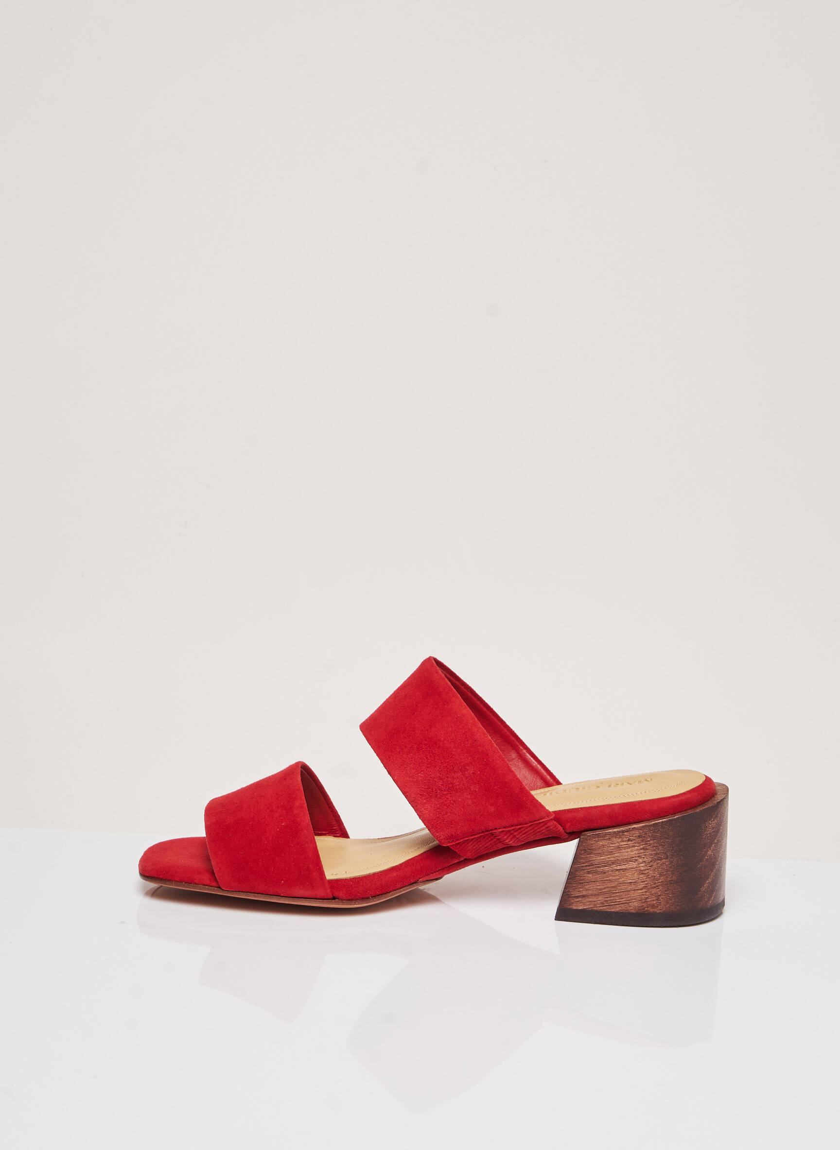 Mule/sabotai amortizuojančios pado tipas kulnas nuo 4 iki 6 cm raudona MARI GIUDICELLI moteris