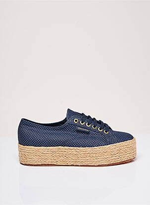 Espadrilės šnervių uždarymas kulnas nuo 4 iki 6 cm mėlyna SUPERGA moteris