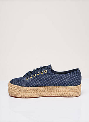 Espadrilės šnervių uždarymas kulnas nuo 4 iki 6 cm mėlyna SUPERGA moteris