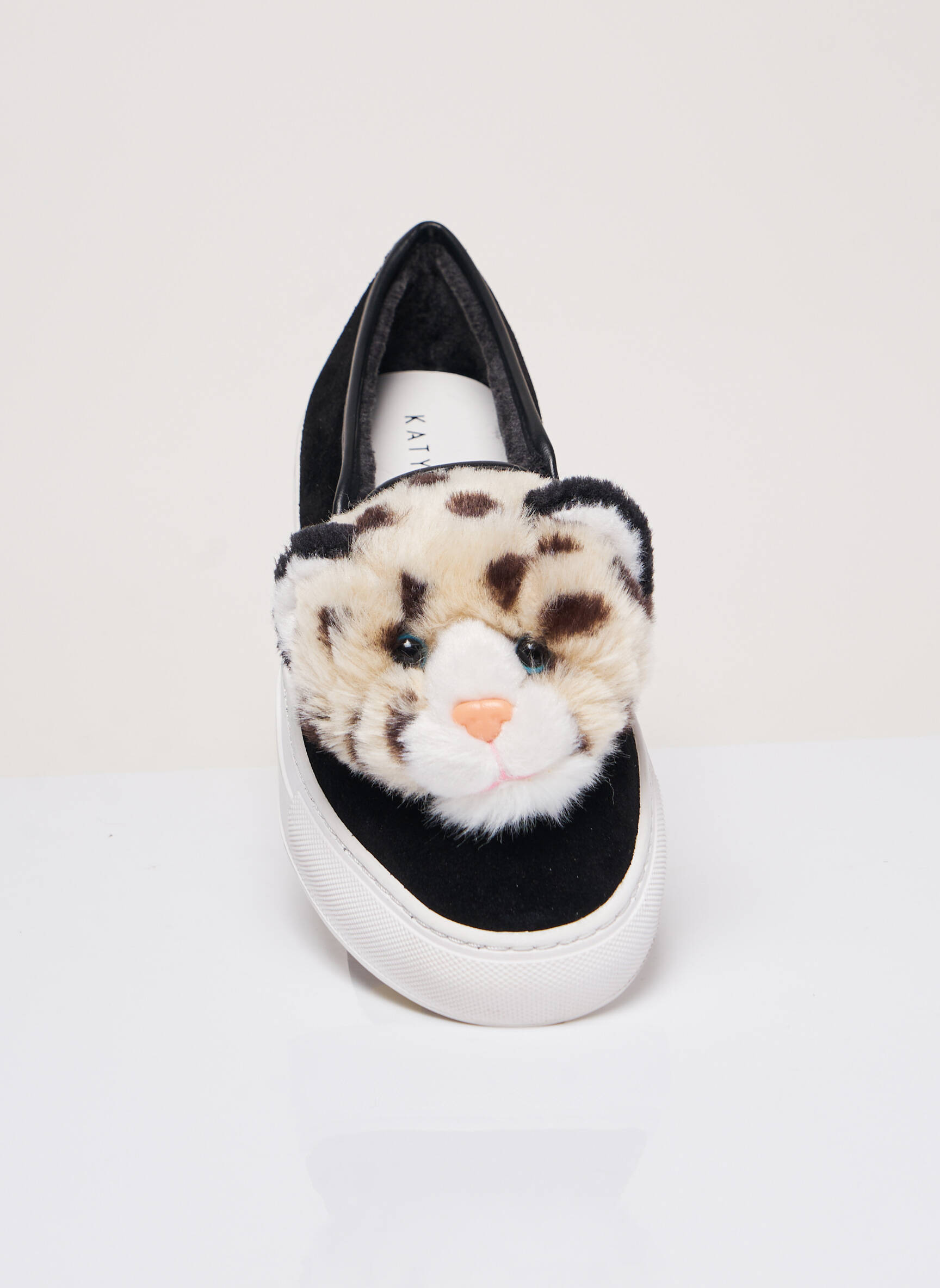 Slip-on batai nubuko audinys plokščias kulnas iki 3 cm juodas KATY PERRY moteris