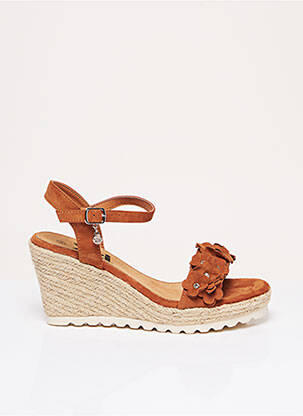 Espadrilės užsegimas kilpa(s) kulnas nuo 7 iki 9 cm rudas XTI moteris