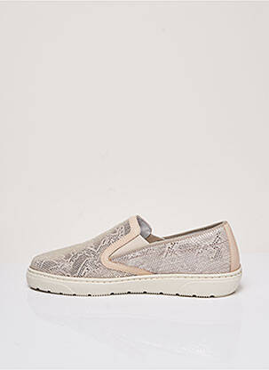 Slip-on batai platforma plokščias kulnas iki 3 cm bežinis ARA moteris