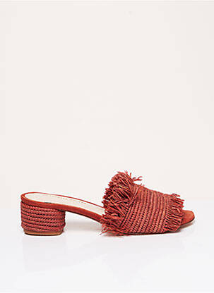 Mule/sabotai austas audinys kulnas nuo 4 iki 6 cm raudona CHARLOTTE WOIVRE moteris