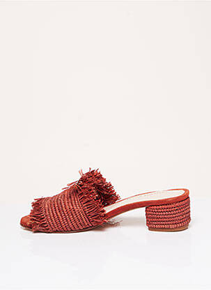 Mule/sabotai austas audinys kulnas nuo 4 iki 6 cm raudona CHARLOTTE WOIVRE moteris