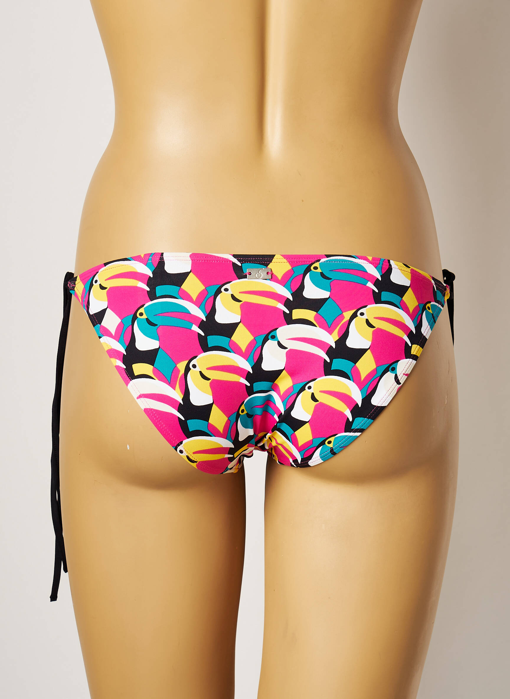 Maudymosi kelnaitės fantazijos raštas bikini rožinė CHERRY BEACH moteris