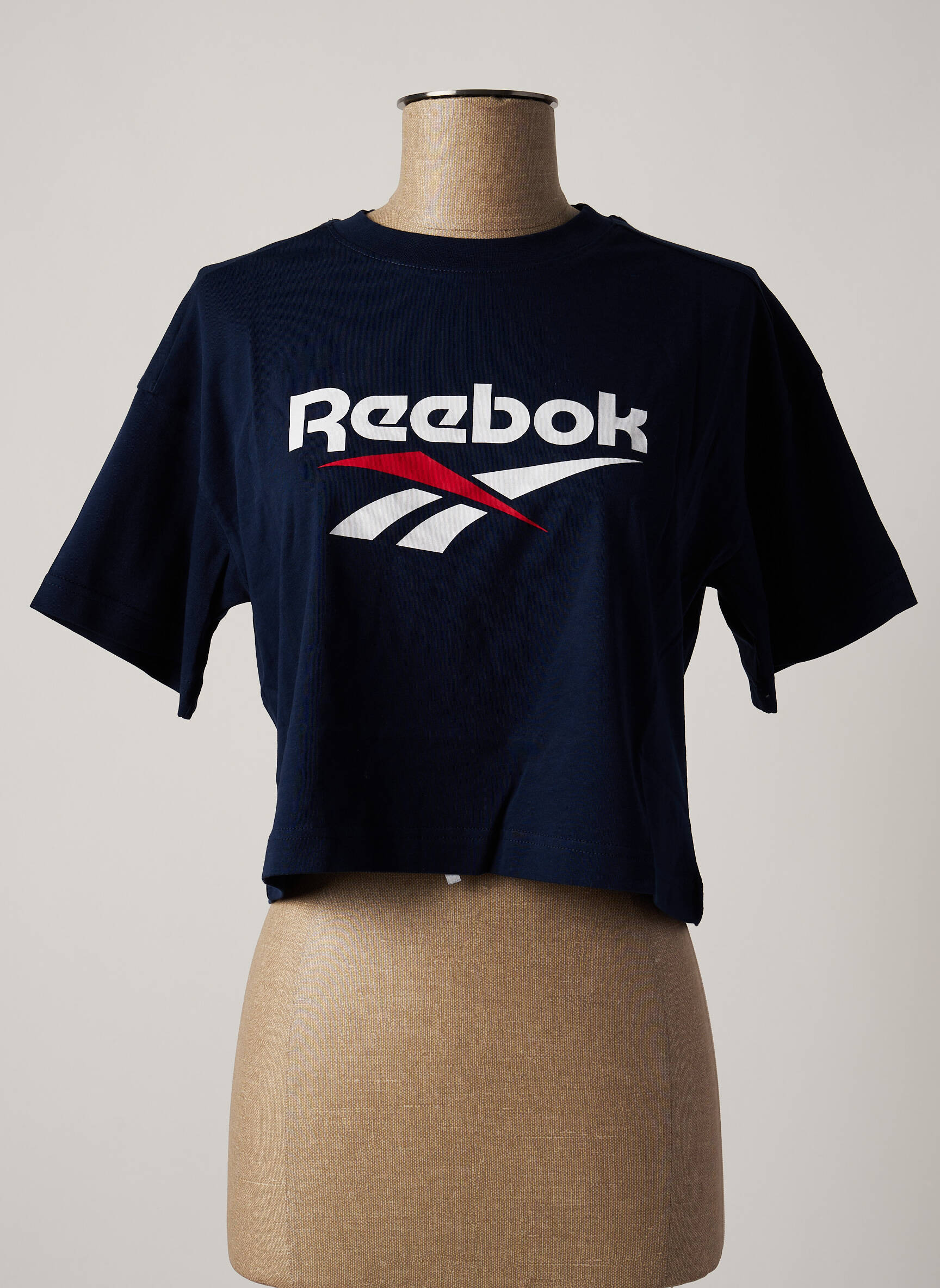 T-marškinys sietspausdinimas trumpas rankovės mėlyna REEBOK moteris