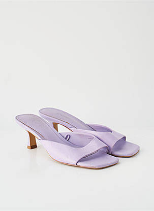 Mule/sabotai lygus medžiaga kulnas nuo 4 iki 6 cm violetinis MANGO moteris