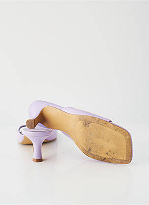 Mule/sabotai lygus medžiaga kulnas nuo 4 iki 6 cm violetinis MANGO moteris