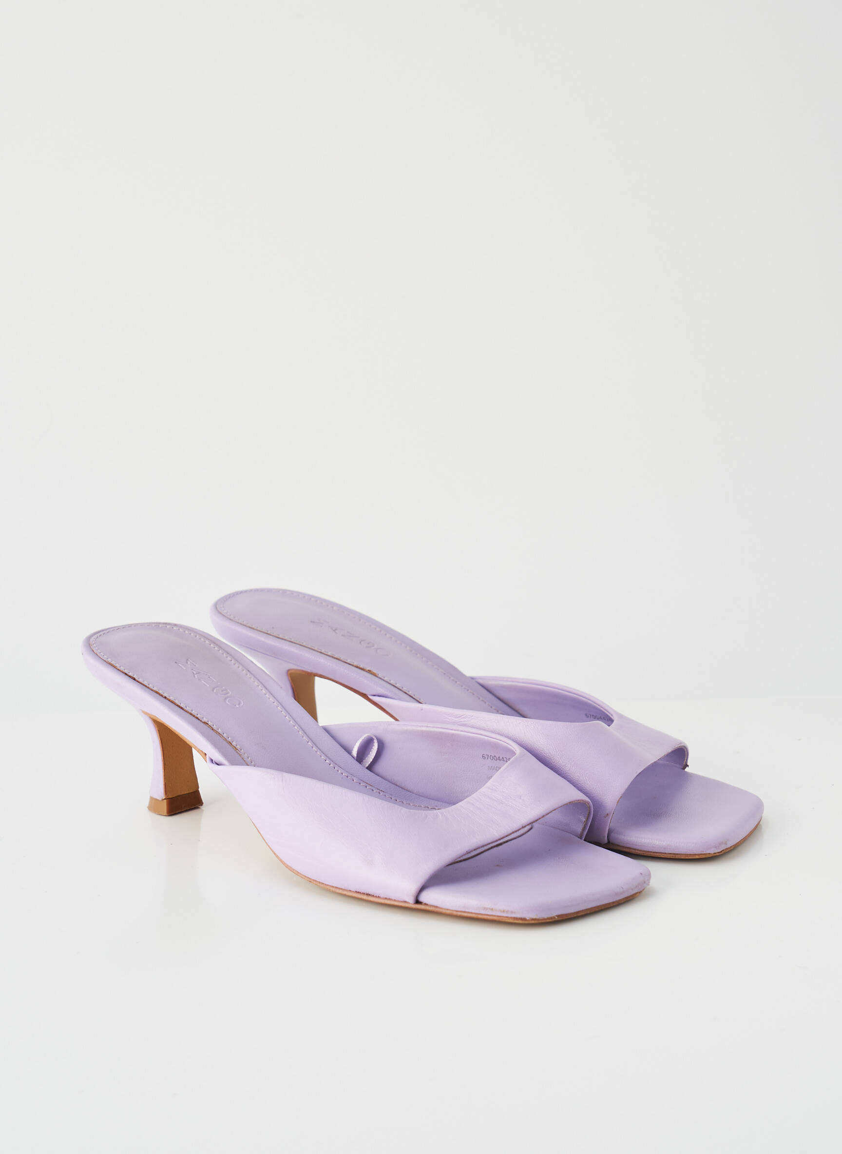 Mule/sabotai lygus medžiaga kulnas nuo 4 iki 6 cm violetinis MANGO moteris