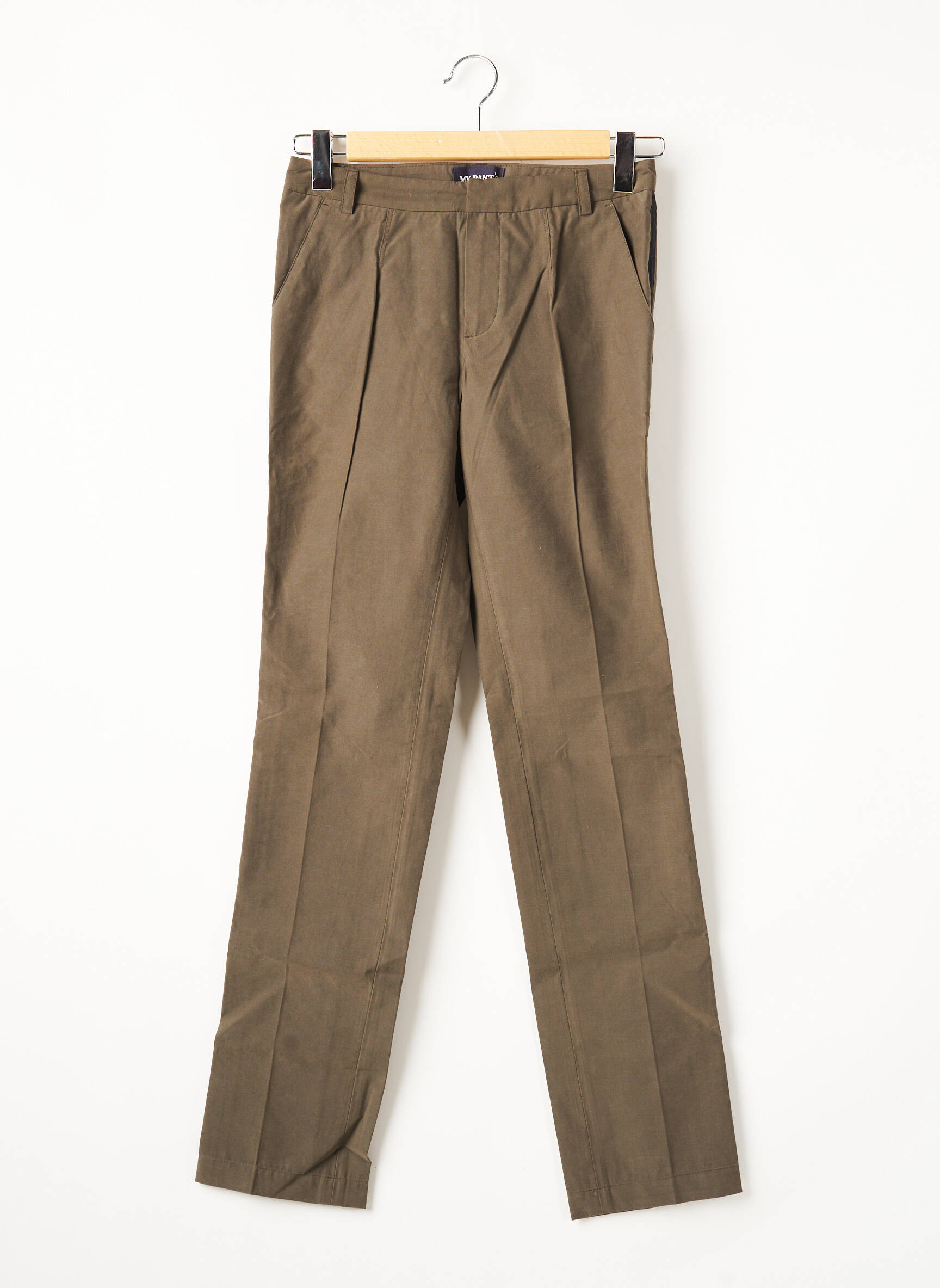 Chino kelnė šoniniai galonai su siuvinėjimu normala dydis pilka MY PANTS moteris