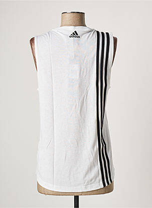 Marškiniai be rankovių tamprumas be rankų baltas ADIDAS moteris