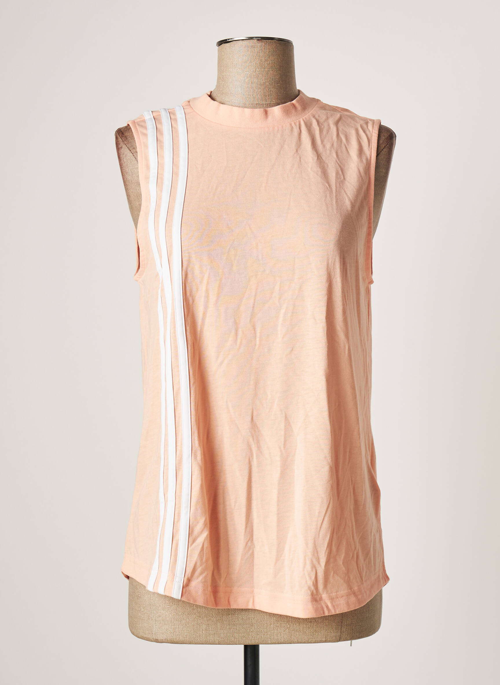 Marškiniai be rankovių tamprumas be rankų rožinė ADIDAS moteris