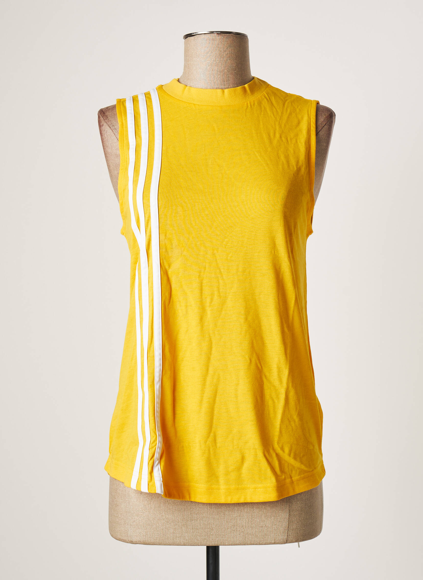 Marškiniai be rankovių tamprumas be rankų geltona ADIDAS moteris