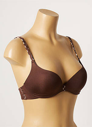 Liemenėlė push-up liemenėlė su aukštu palaikymu push-up liemenėlė su aukštu palaikymu rudas CHANTELLE moteris