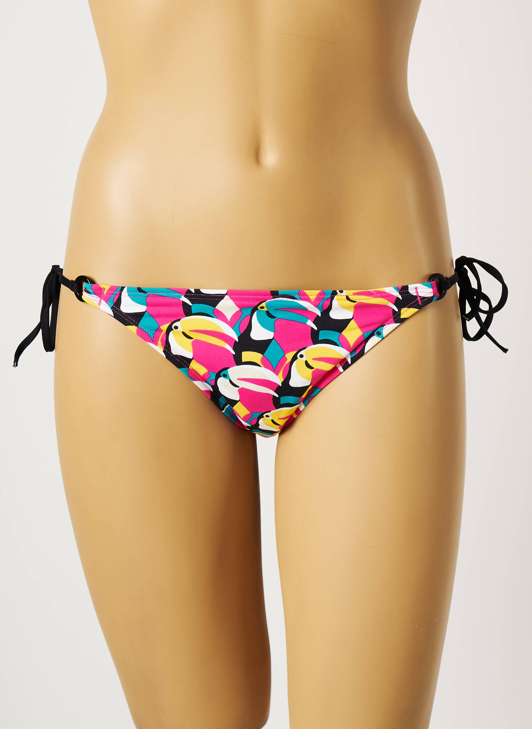 Maudymosi kelnaitės fantazijos raštas bikini rožinė CHERRY BEACH moteris