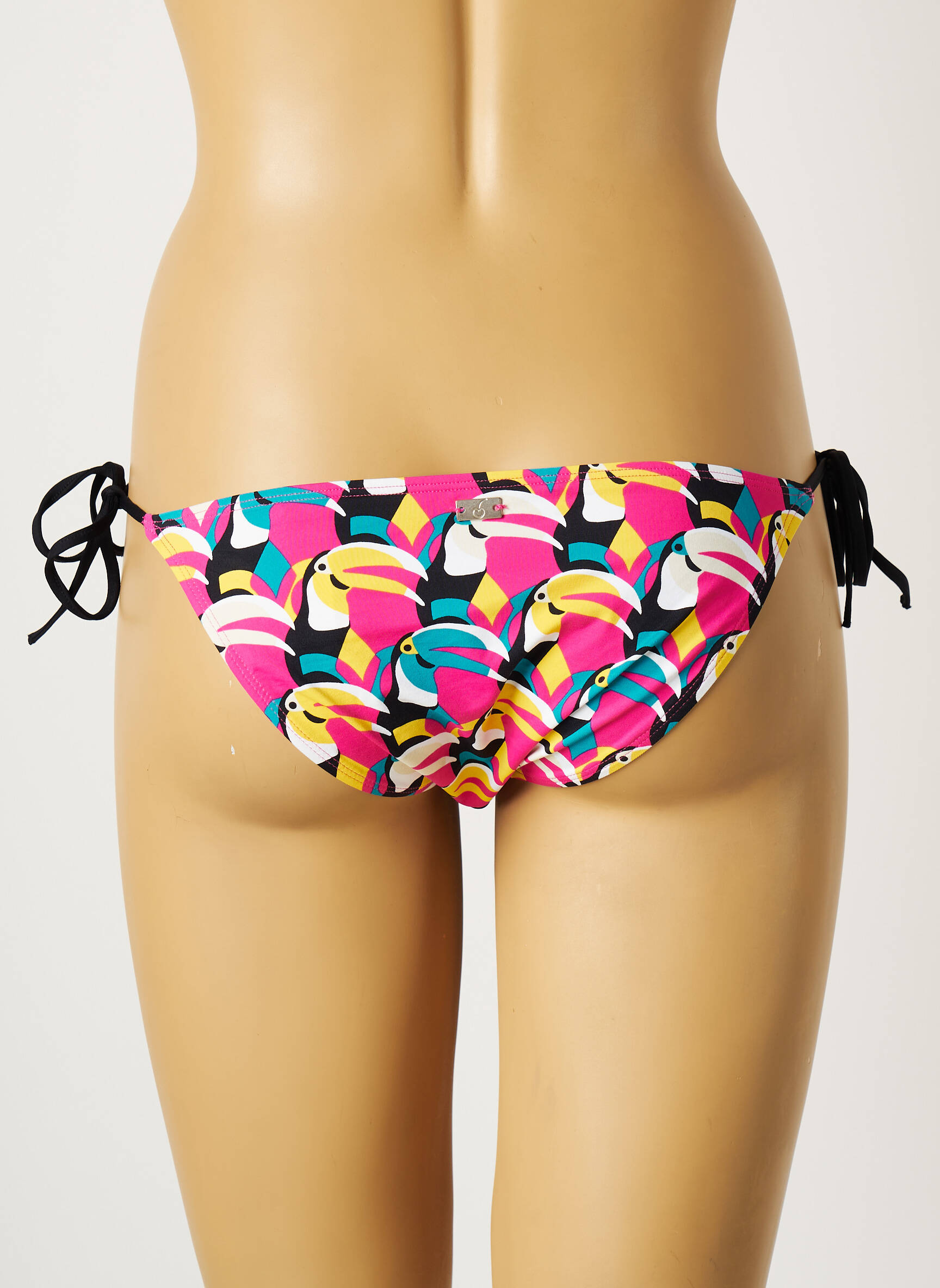Maudymosi kelnaitės fantazijos raštas bikini rožinė CHERRY BEACH moteris