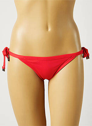 Maudymosi kelnaitės satino audinys bikini raudona SEAFOLLY moteris