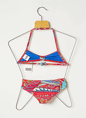 Dvivietis maudymosi kostiumėlis reguliuojamos elastinės petnešos raudona BANANA MOON mergina