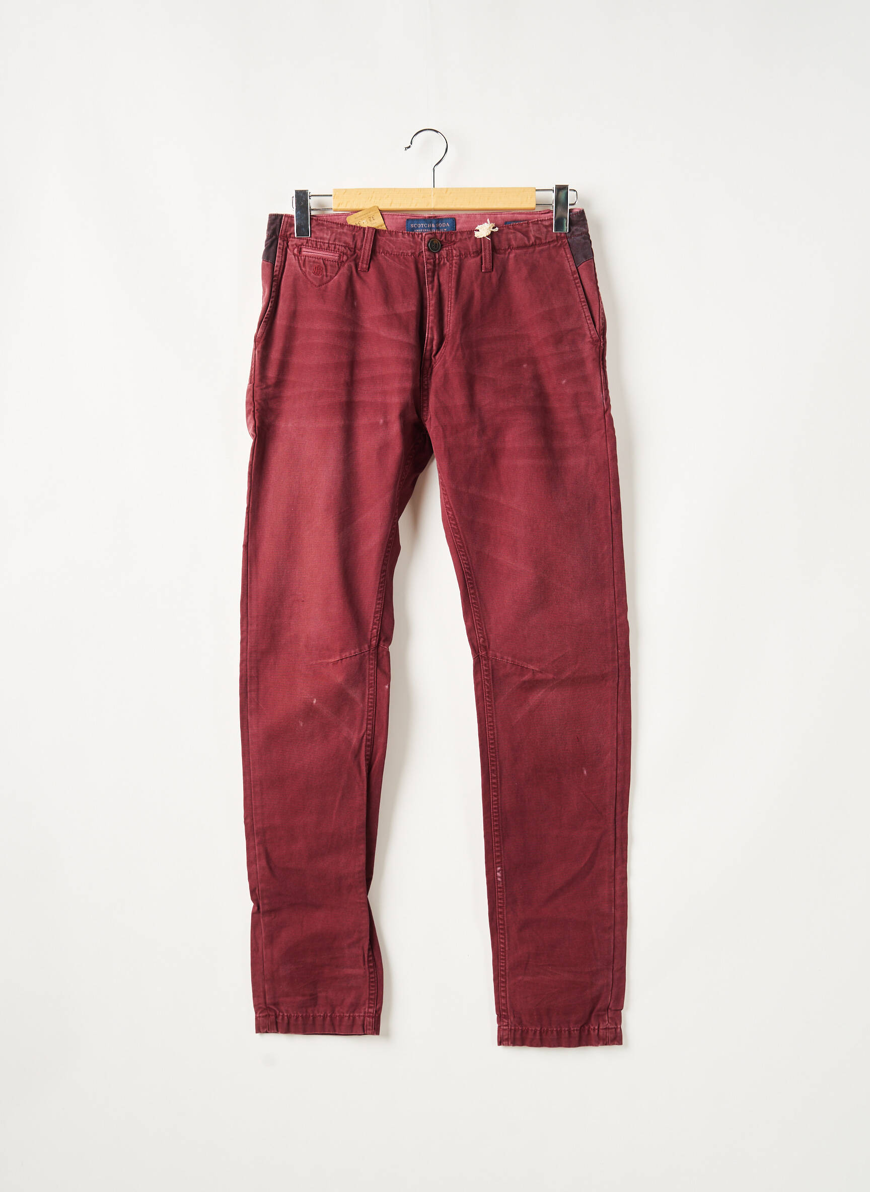 Chino kelnė uždarymas su užtrauktuku po mygtuku uždengimu normala dydis raudona SCOTCH & SODA moteris
