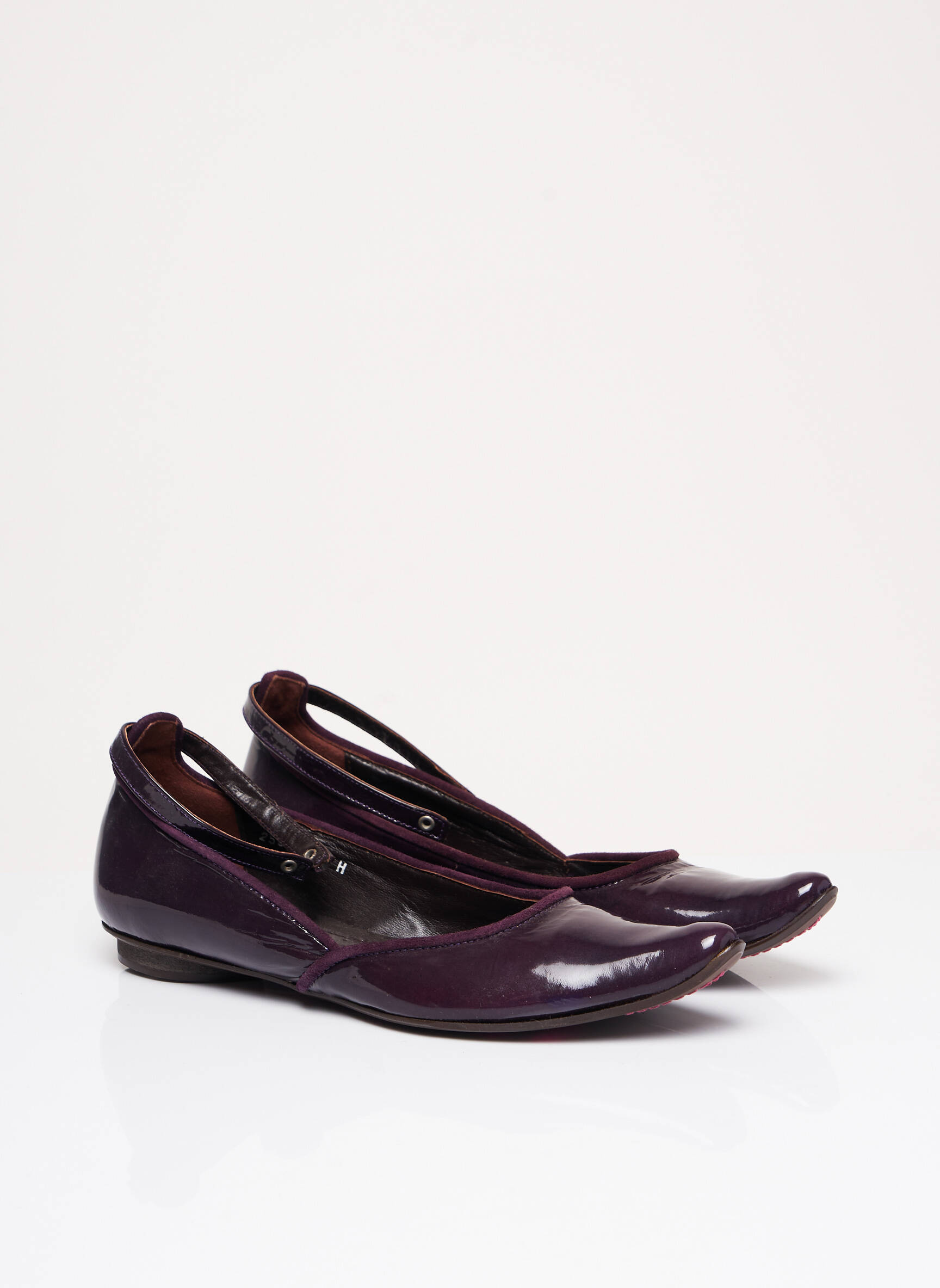 Balerinos lygus medžiaga plokščias kulnas iki 3 cm violetinis IPPON STYL moteris