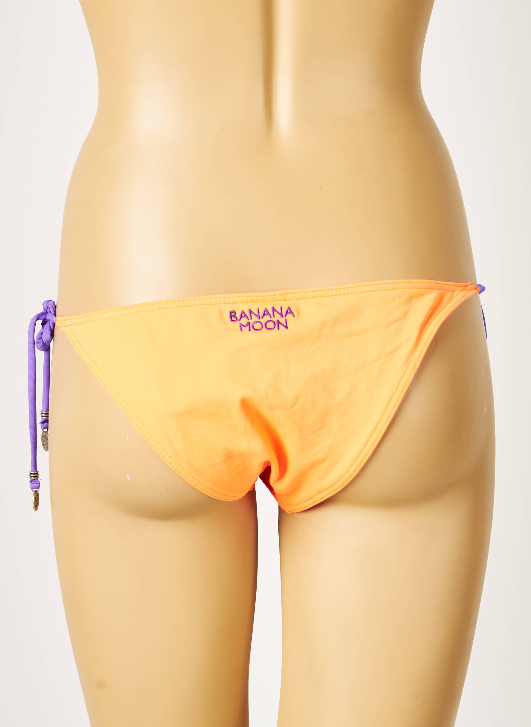 Maudymosi kelnaitės satino audinys bikini oranžinė BANANA MOON moteris