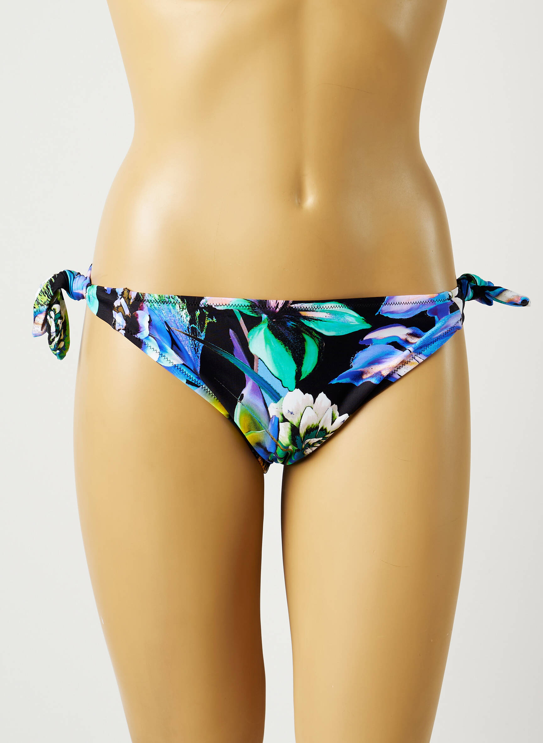 Maudymosi kelnaitės satino audinys bikini mėlyna FANTASIE moteris