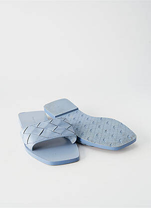 Mule/sabotai austas audinys plokščias kulnas iki 3 cm mėlyna WHAT FOR moteris