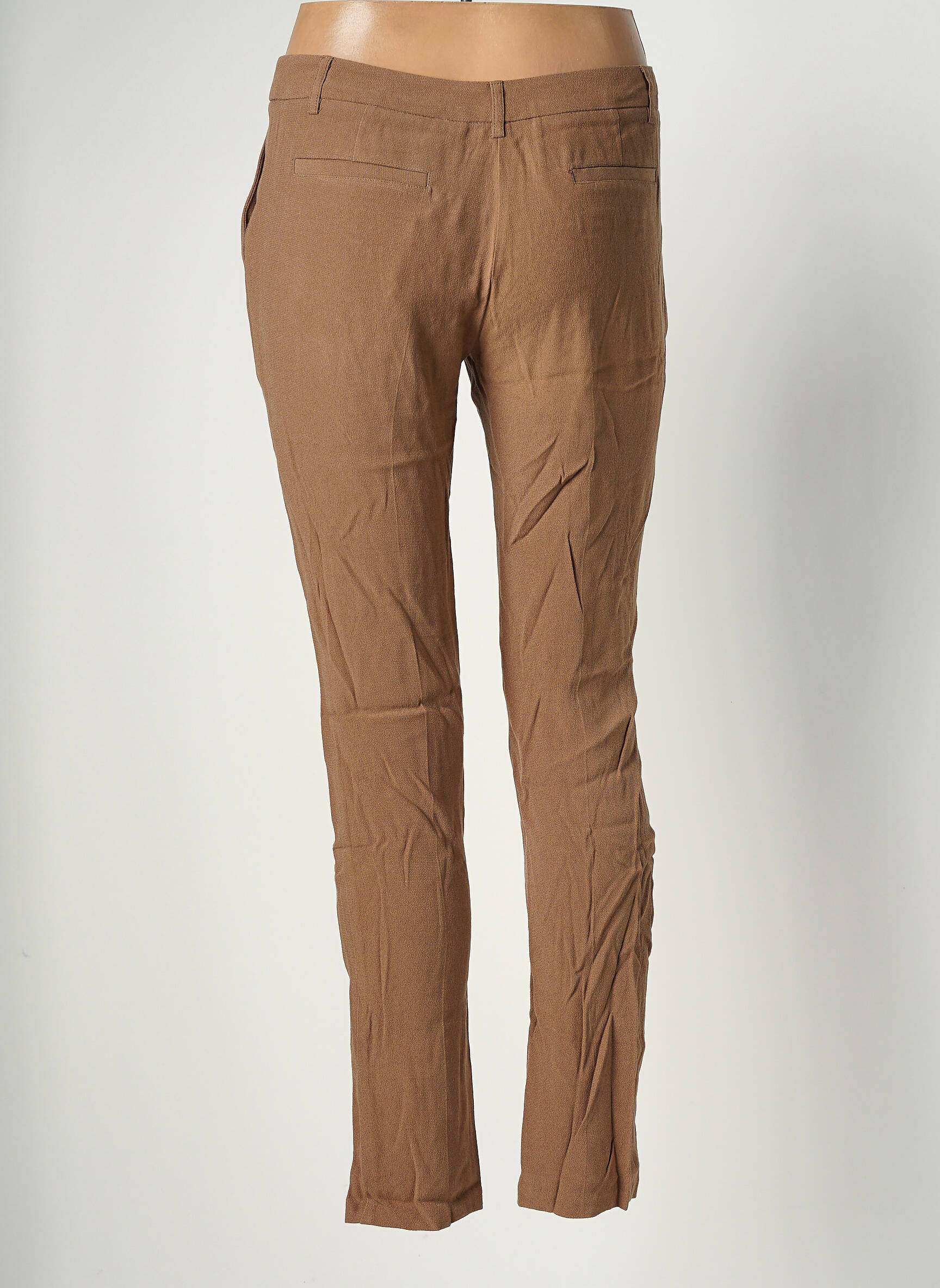 Chino kelnė uždarymas su užtrauktuku po mygtuku uždengimu normala dydis rudas AMERICAN VINTAGE moteris