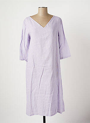 Pusilgių suknelė 3/4 rankovės 3/4 rankovės violetinis COUTURIST moteris