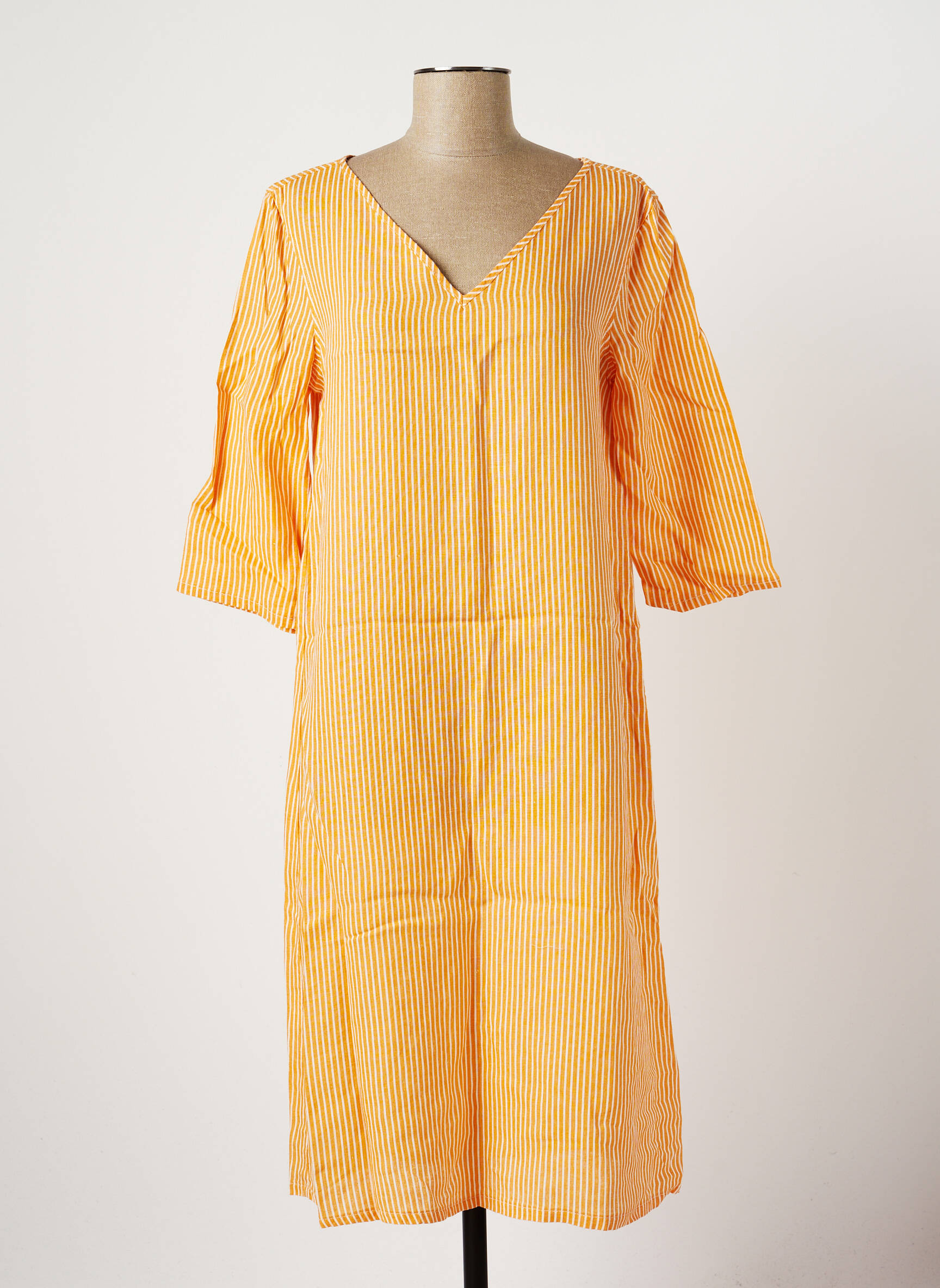 Pusilgių suknelė 3/4 rankovės 3/4 rankovės oranžinė COUTURIST moteris