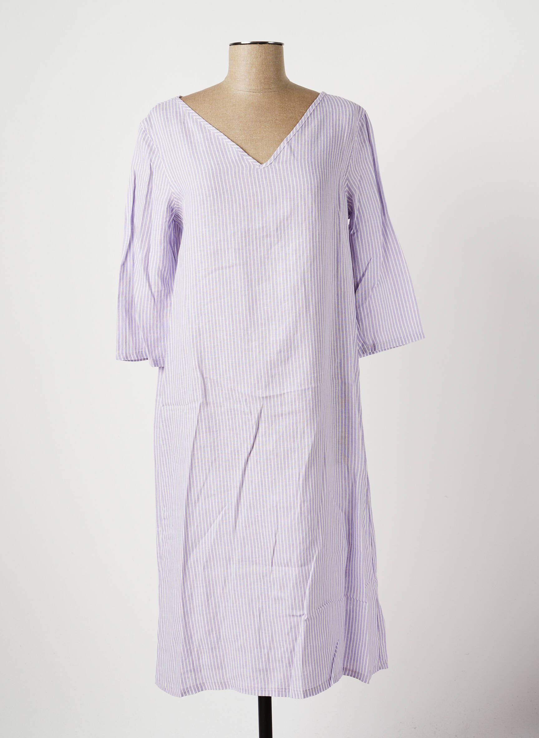 Pusilgių suknelė 3/4 rankovės 3/4 rankovės violetinis COUTURIST moteris