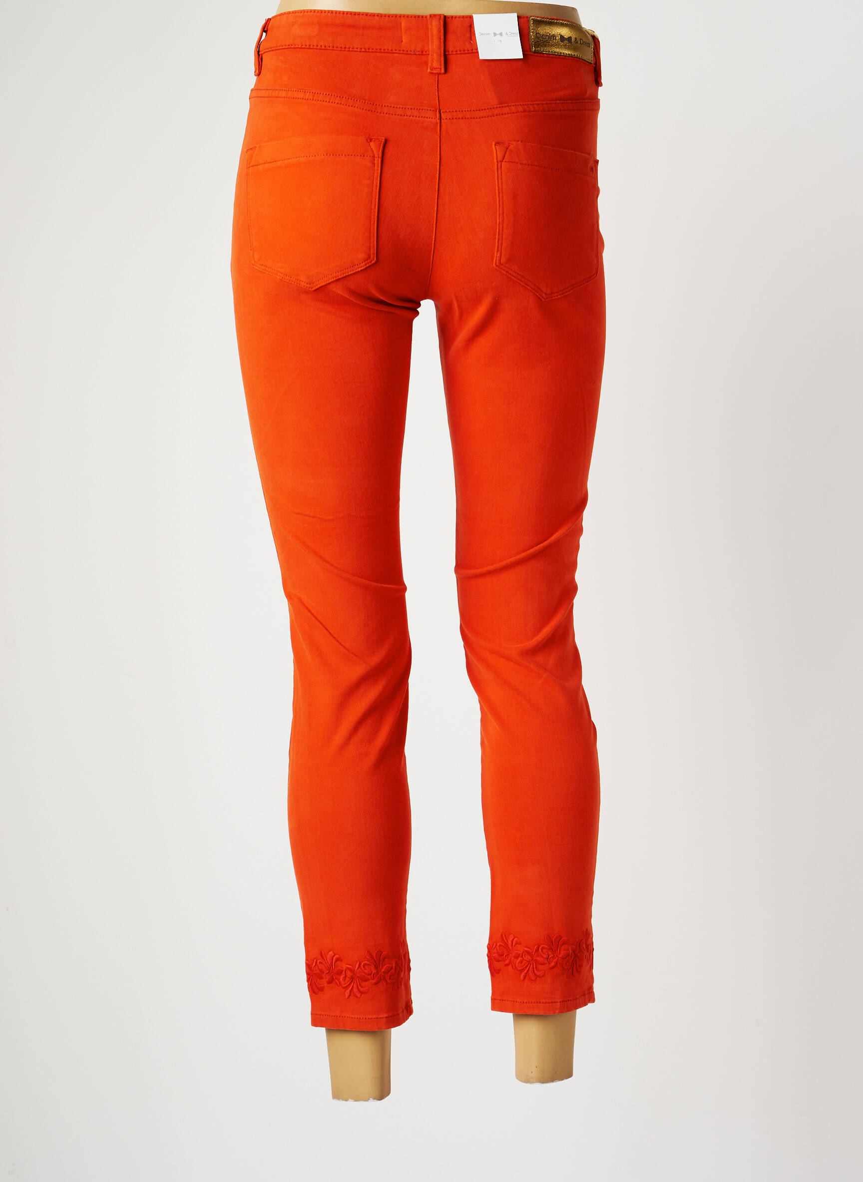 7/8 kelnės tamprumas normala dydis oranžinė DENIM &DRESS moteris