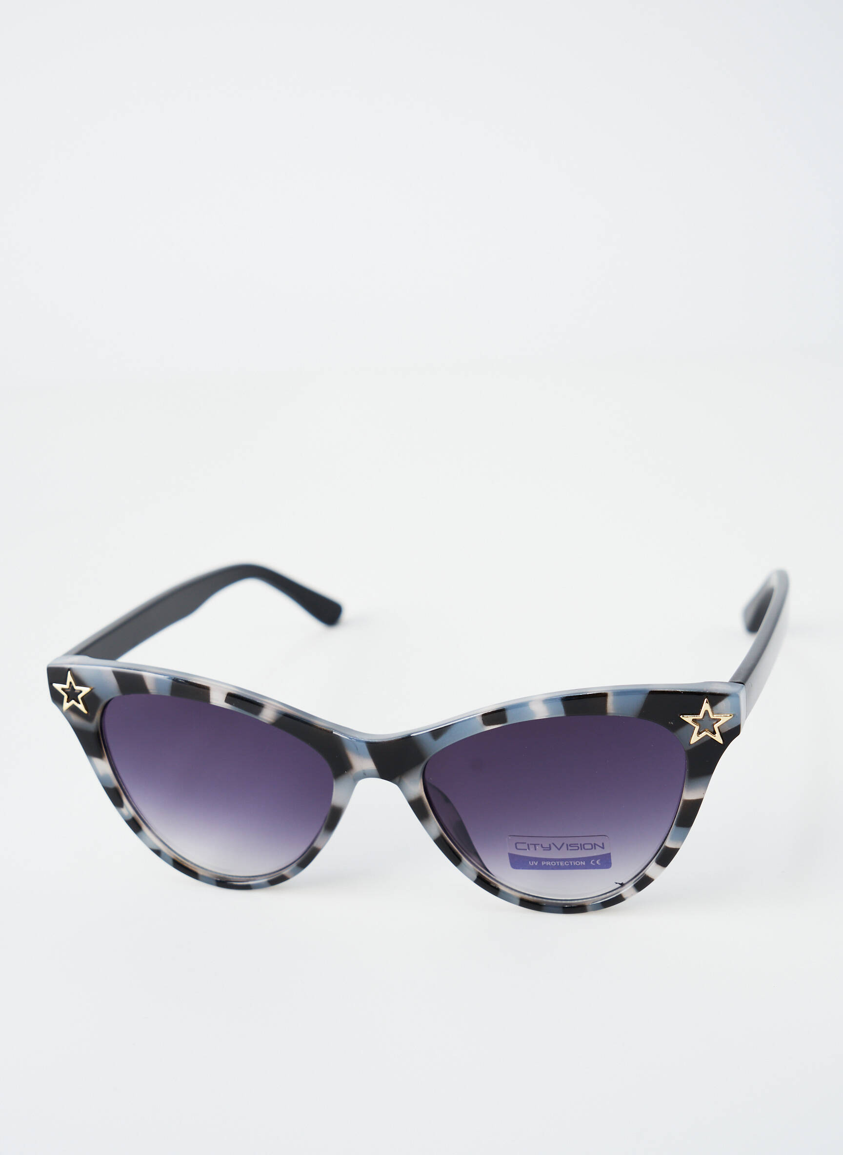 Akiniai nuo saulės siuvinėjimas su klinčiais pilka CITY VISION EYEWEAR moteris