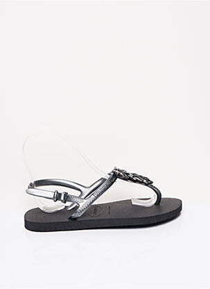 Šlepetės platforma plokščias kulnas iki 3 cm pilka HAVAIANAS moteris