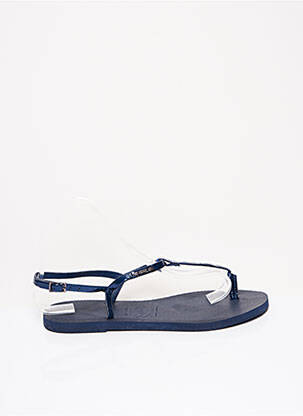 Šlepetės platforma plokščias kulnas iki 3 cm mėlyna HAVAIANAS moteris