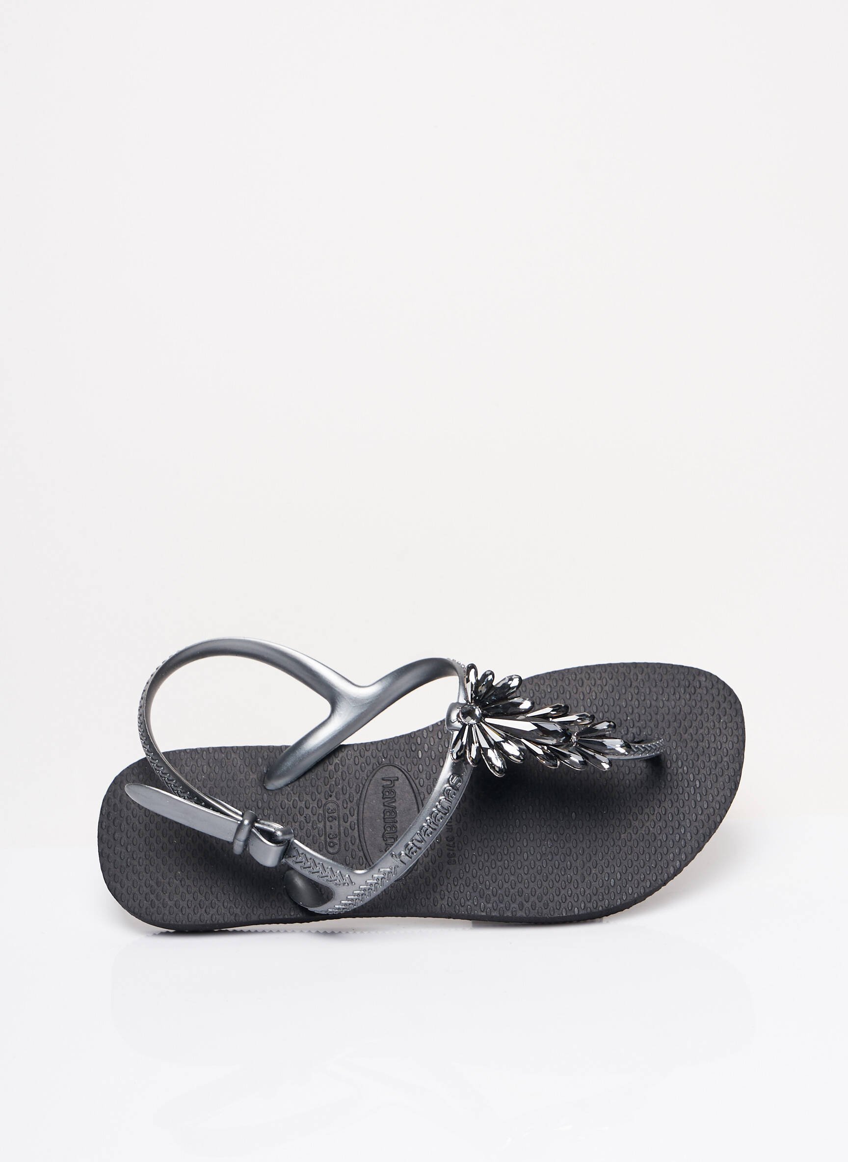 Šlepetės platforma plokščias kulnas iki 3 cm pilka HAVAIANAS moteris