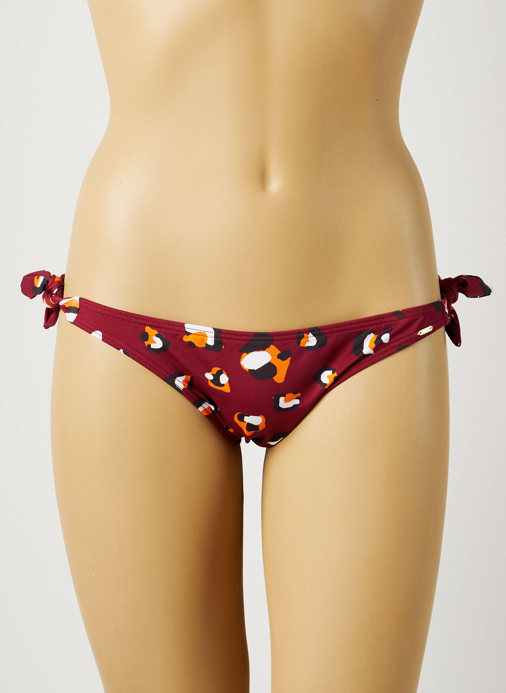 Maudymosi kelnaitės užsegimas su raišteliais bikini raudona PIHA moteris