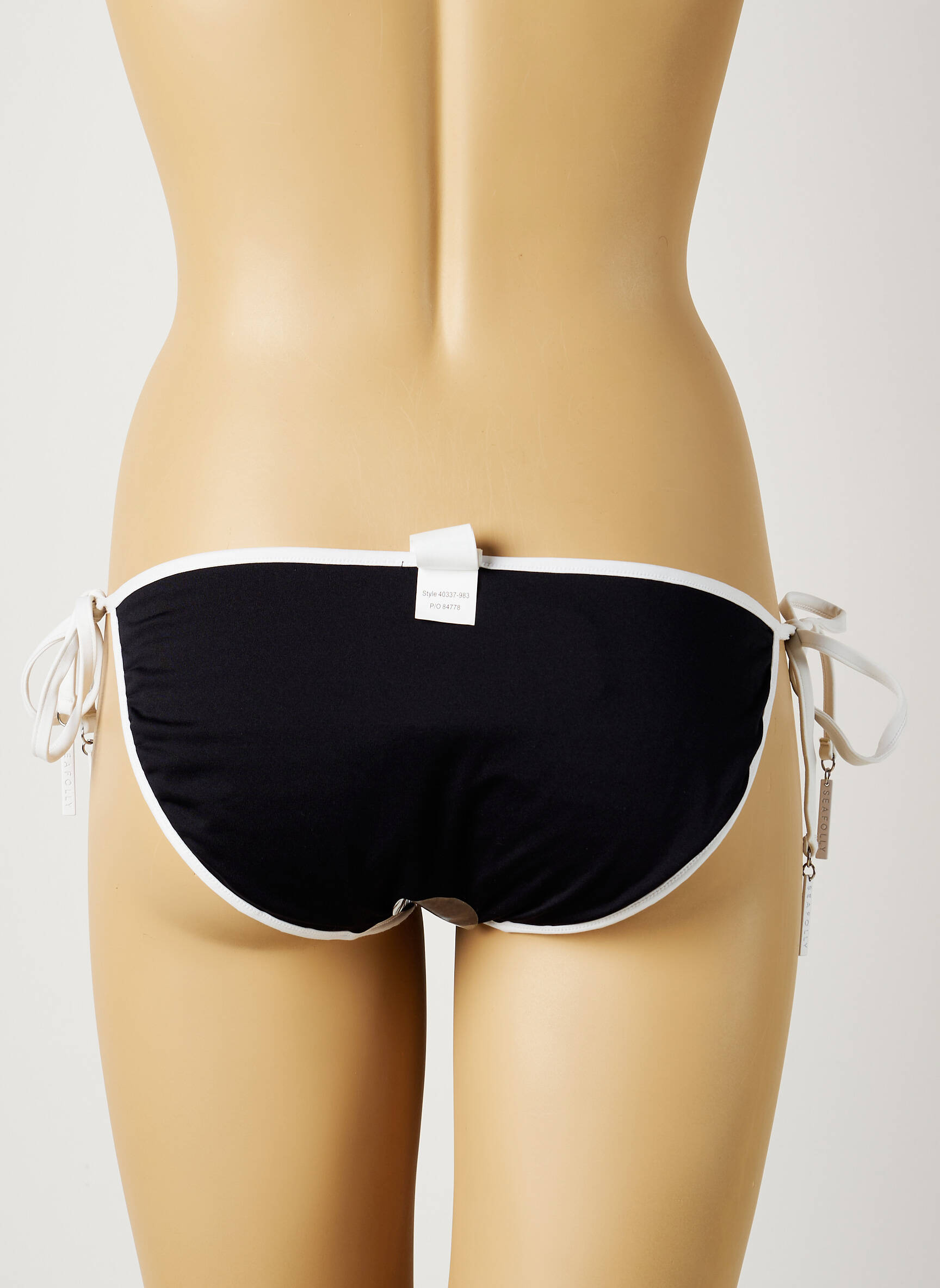 Maudymosi kelnaitės užsegimas su raišteliais bikini bežinis SEAFOLLY moteris