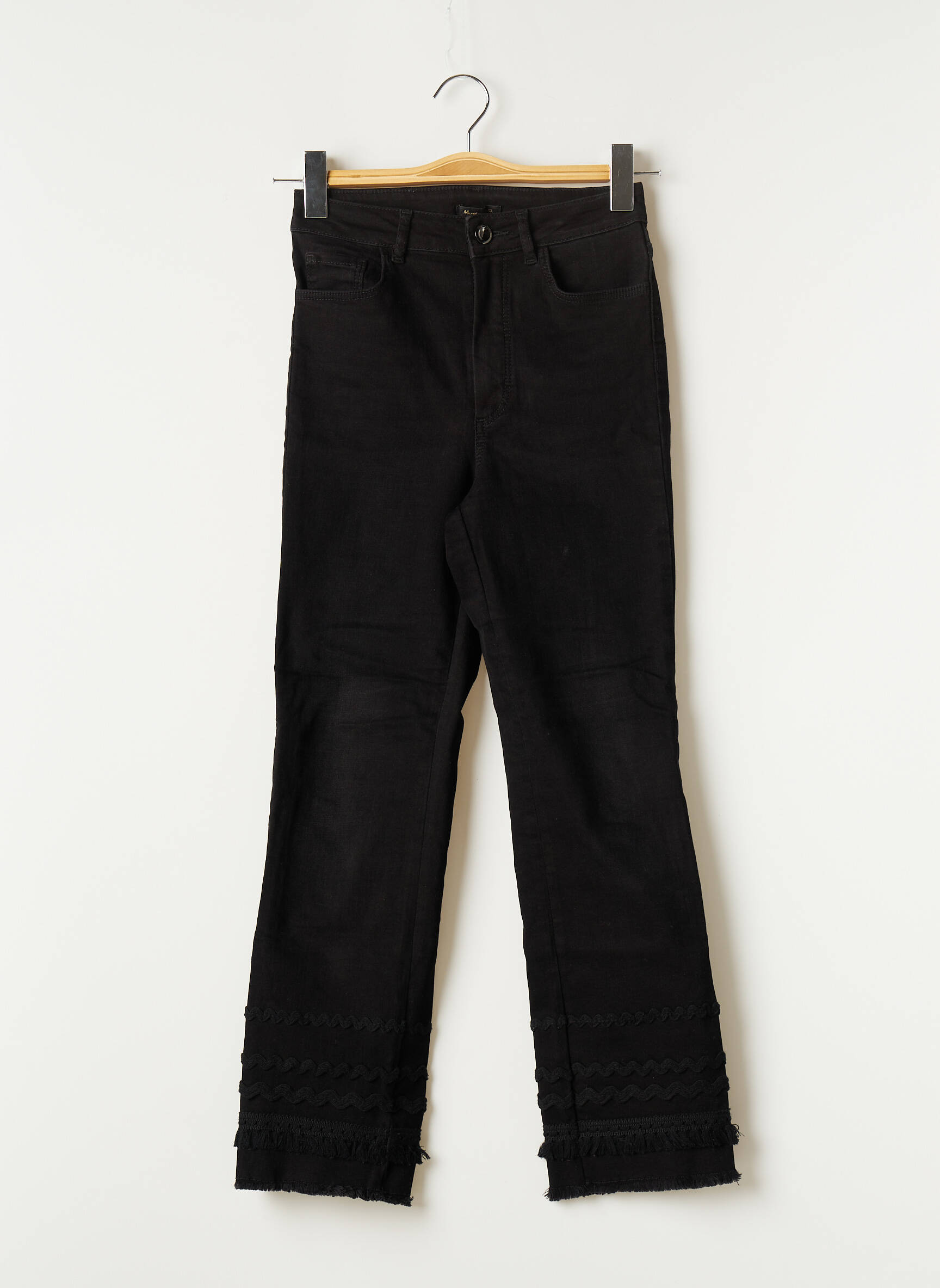 7/8 kelnės aukšta talija aukšta talija juodas MASSIMO DUTTI moteris