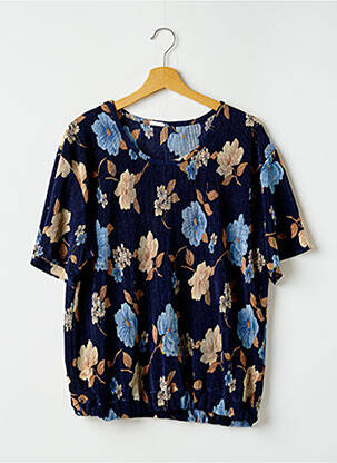 Bluzonai gėlių raštas trumpas rankovės mėlyna VERCHERON moteris