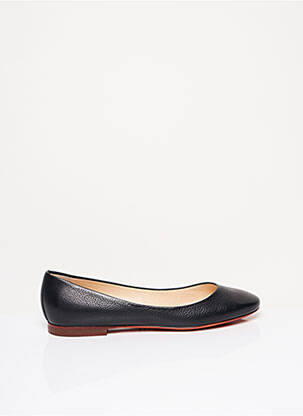 Balerinos lygus audinys plokščias kulnas iki 3 cm juodas SANTONI moteris
