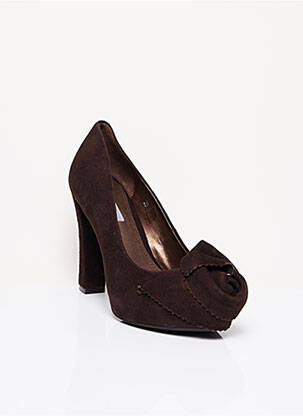 Aukštakulniai nubuko audinys 10 cm ir daugiau aukštakulniai rudas TOSCA BLU SHOES moteris