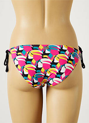 Maudymosi kelnaitės satino efektas bikini rožinė CHERRY BEACH moteris
