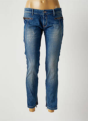 7/8 kelnės uždarymas su užtrauktuku po mygtuku uždengimu maža dydžio mėlyna NVY DENIM moteris