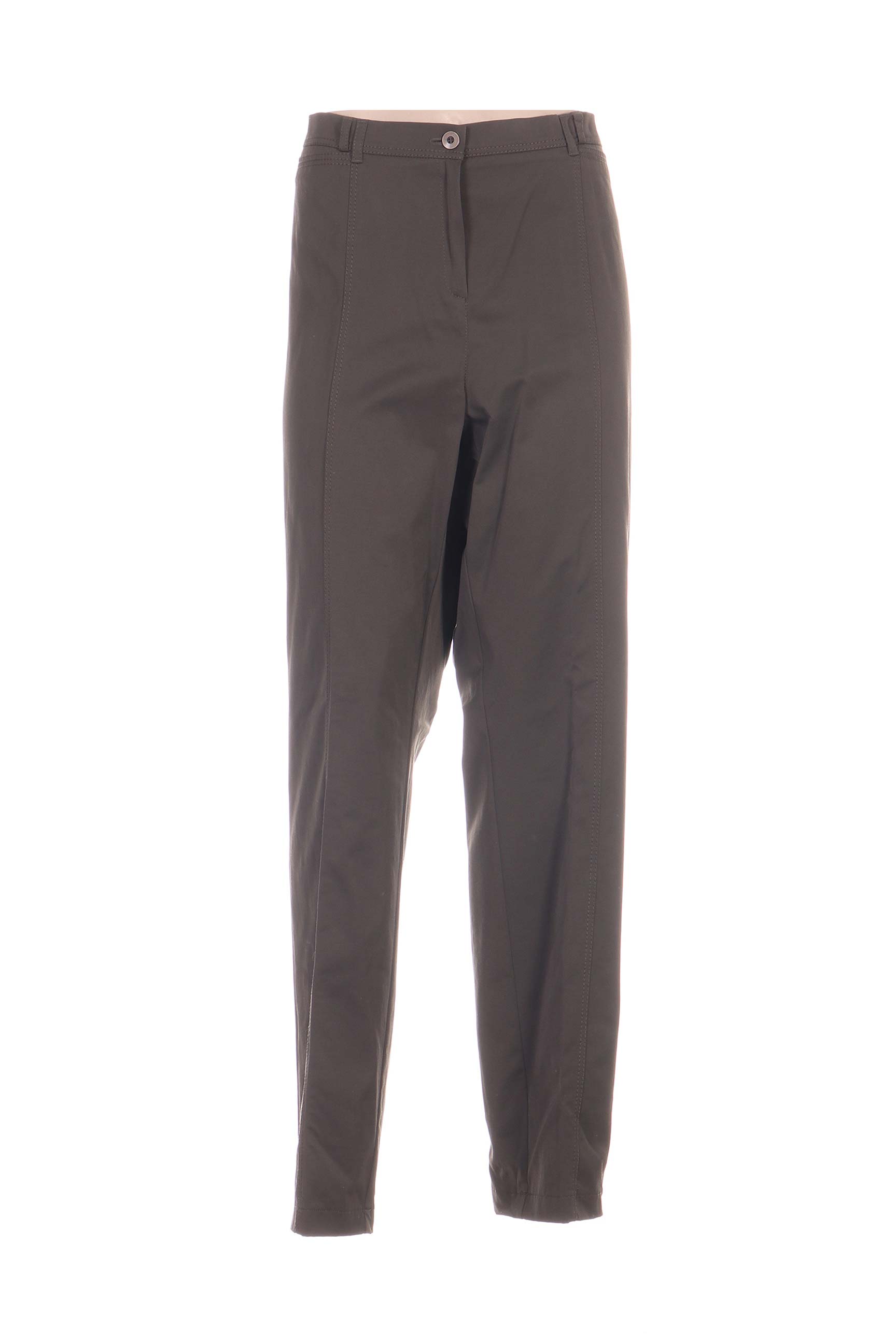 Pantalon tiesi kirpimas žalias FRANK WALDER moteris