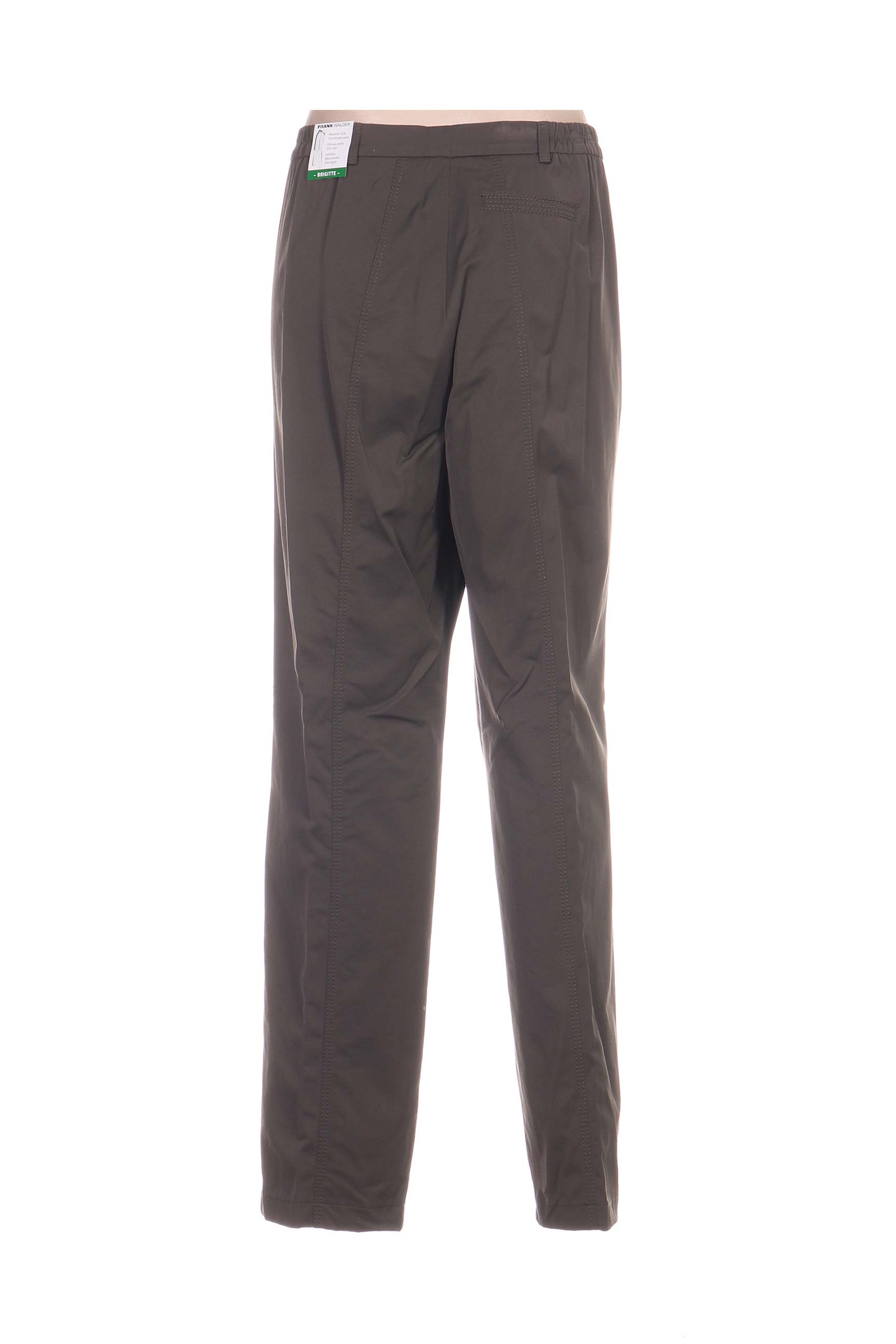 Pantalon tiesi kirpimas žalias FRANK WALDER moteris